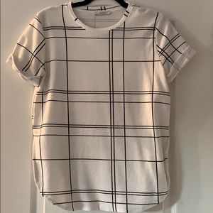 zara plaid t shirt